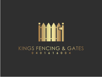 KINGS FENCING & GATES logo design by sodimejo