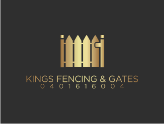 KINGS FENCING & GATES logo design by sodimejo