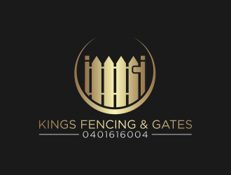 KINGS FENCING & GATES logo design by GassPoll