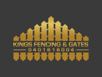 KINGS FENCING & GATES logo design by Farencia