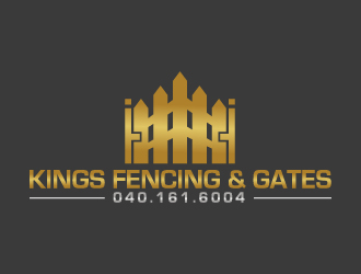 KINGS FENCING & GATES logo design by Farencia