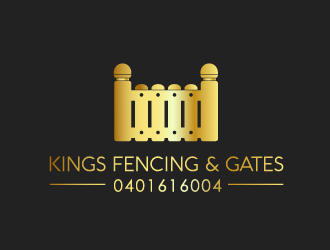 KINGS FENCING & GATES logo design by axel182