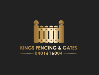 KINGS FENCING & GATES logo design by axel182