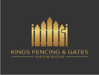 KINGS FENCING & GATES logo design by puthreeone