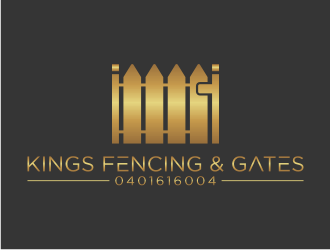 KINGS FENCING & GATES logo design by puthreeone