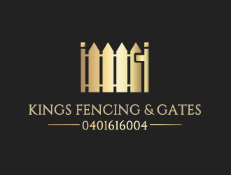 KINGS FENCING & GATES logo design by axel182