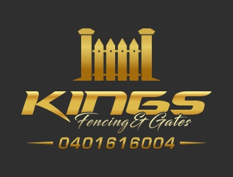 KINGS FENCING & GATES logo design by AnandArts