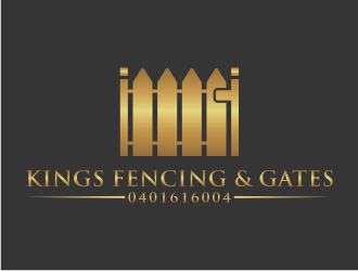 KINGS FENCING & GATES logo design by puthreeone