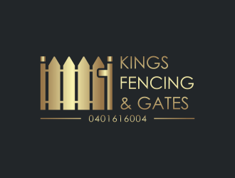 KINGS FENCING & GATES logo design by GassPoll