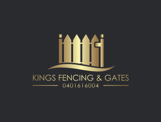 KINGS FENCING & GATES logo design by GassPoll