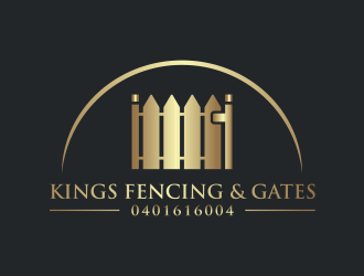 KINGS FENCING & GATES logo design by GassPoll