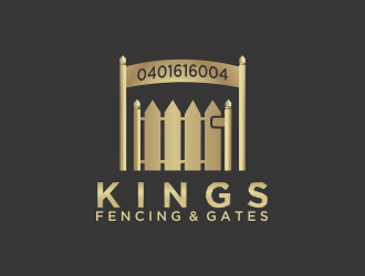 KINGS FENCING & GATES logo design by Mahrein