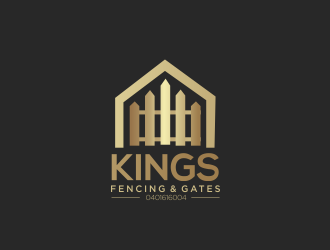 KINGS FENCING & GATES logo design by MUNAROH