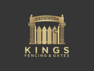 KINGS FENCING & GATES logo design by Mahrein