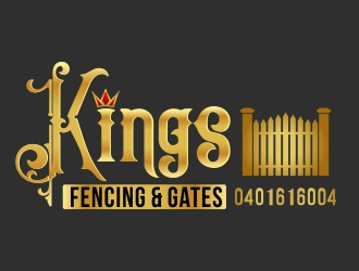 KINGS FENCING & GATES logo design by AnandArts