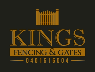 KINGS FENCING & GATES logo design by AnandArts