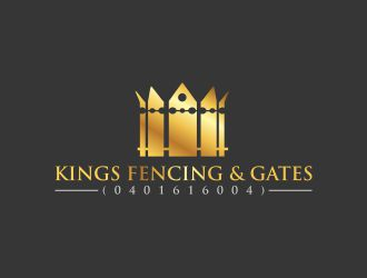 KINGS FENCING & GATES logo design by josephira