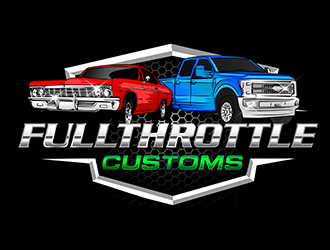 Full Throttle Customs logo design by 3Dlogos