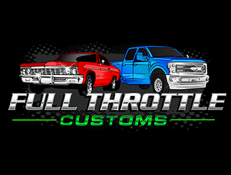 Full Throttle Customs logo design by 3Dlogos