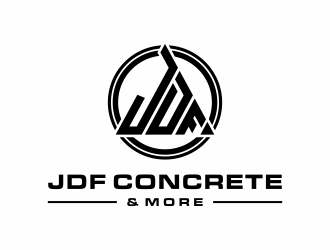 JDF Concrete & More logo design by ozenkgraphic