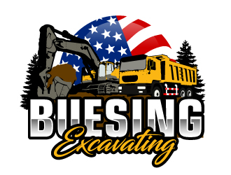 Buesing Excavating logo design by AamirKhan