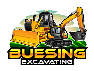 Buesing Excavating logo design by uttam