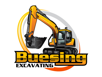 Buesing Excavating logo design by uttam