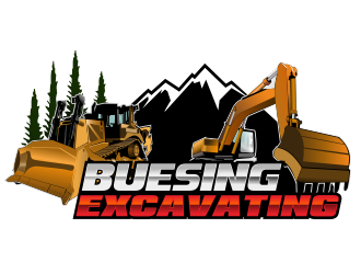 Buesing Excavating logo design by bosbejo