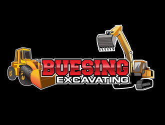 Buesing Excavating logo design by bosbejo