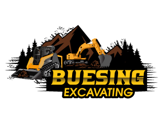 Buesing Excavating logo design by Suvendu