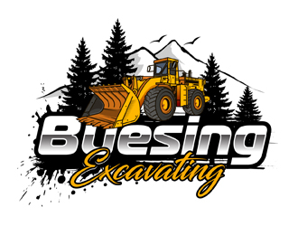 Buesing Excavating logo design by DreamLogoDesign