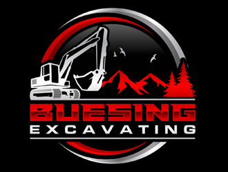 Buesing Excavating logo design by DreamLogoDesign