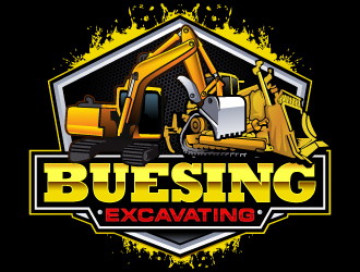 Buesing Excavating logo design by LucidSketch