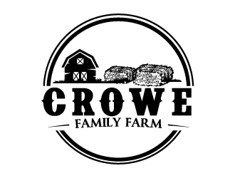 Crowe Family Farm logo design by Erasedink