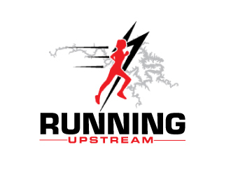 Running Upstream logo design by AamirKhan