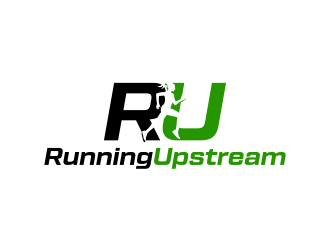 Running Upstream logo design by ingepro