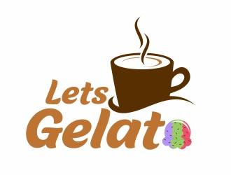 Lets Gelato logo design by MonkDesign