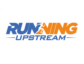 Running Upstream logo design by M J