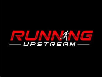 Running Upstream logo design by puthreeone