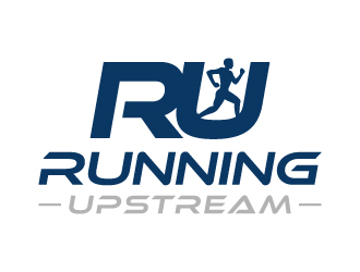 Running Upstream logo design by akilis13