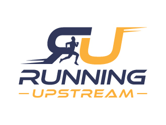 Running Upstream logo design by akilis13