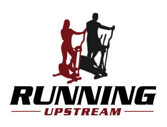 Running Upstream logo design by AamirKhan