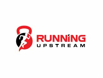 Running Upstream logo design by usef44