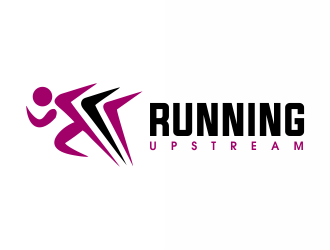 Running Upstream logo design by JessicaLopes