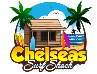 Chelseas Surf Shack logo design by LucidSketch