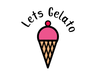 Lets Gelato logo design by AamirKhan