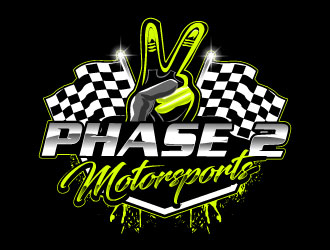 Phase 2 Motorsports logo design by Suvendu