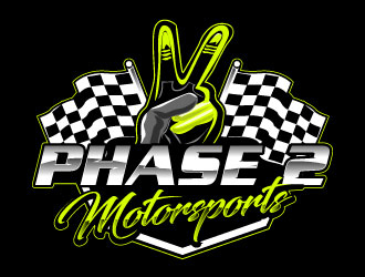 Phase 2 Motorsports logo design by Suvendu