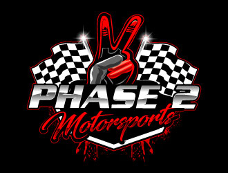 Phase 2 Motorsports logo design by Suvendu