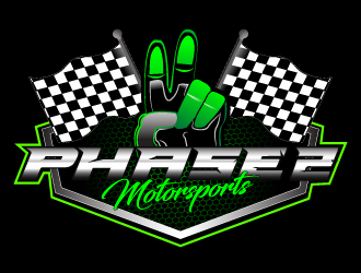 Phase 2 Motorsports logo design by Suvendu